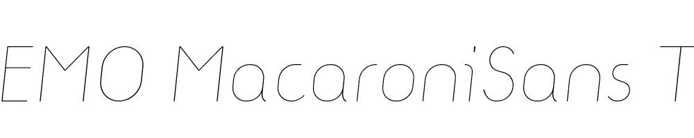  DEMO MacaroniSans ThinItalic Regular