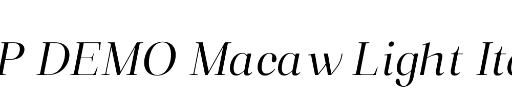 FSP DEMO Macaw Light Italic