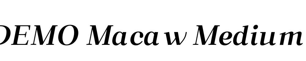 FSP DEMO Macaw Medium Italic