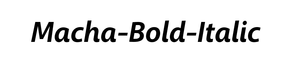 Macha-Bold-Italic