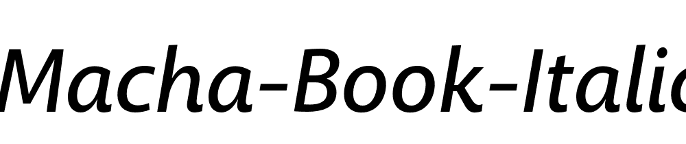 Macha Book Italic