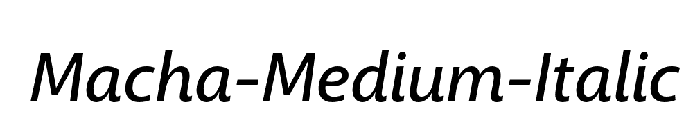 Macha-Medium-Italic