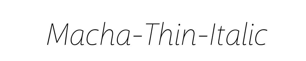 Macha-Thin-Italic