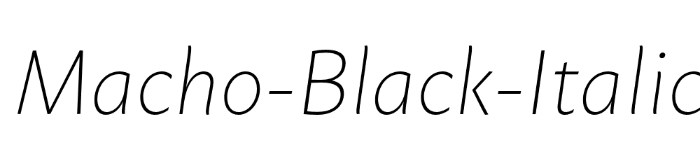 Macho Black Italic