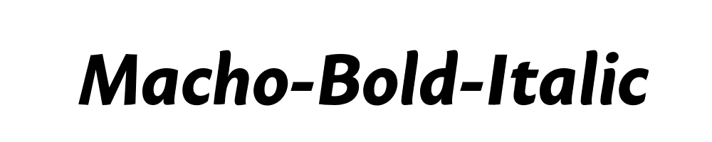 Macho-Bold-Italic