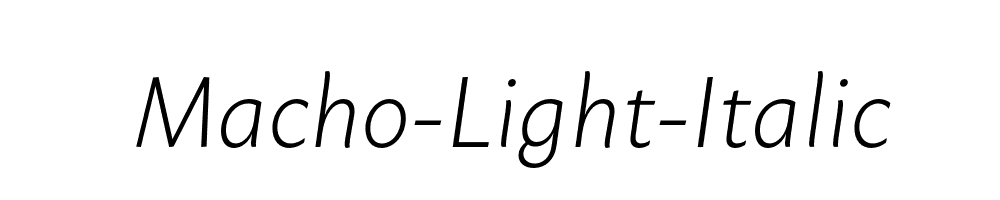 Macho-Light-Italic