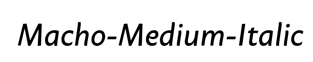 Macho-Medium-Italic