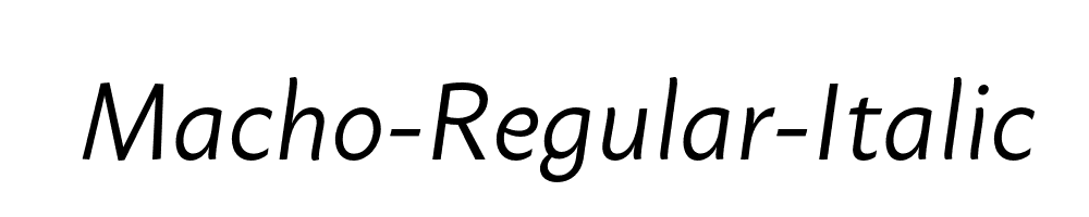 Macho-Regular-Italic