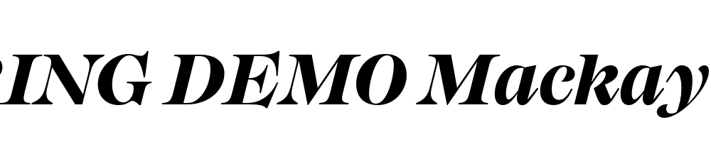  DEMO Mackay Bold Italic