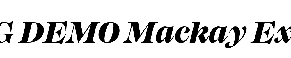  DEMO Mackay ExtraBold Italic