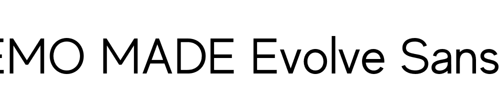 FSP DEMO MADE Evolve Sans Regular