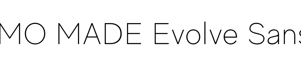 FSP DEMO MADE Evolve Sans Regular