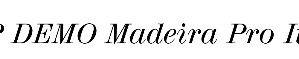 FSP DEMO Madeira Pro Italic