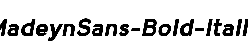 MadeynSans-Bold-Italic