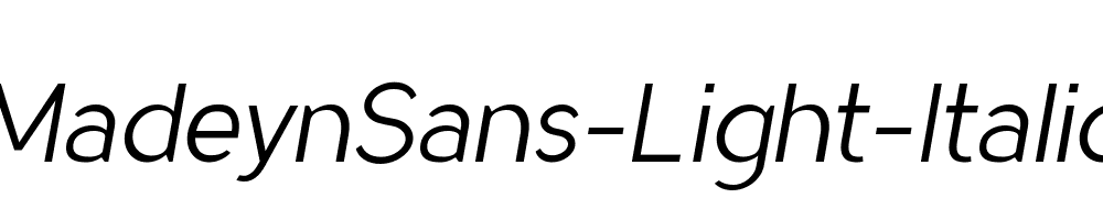 MadeynSans-Light-Italic