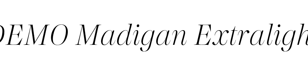 FSP DEMO Madigan Extralight Italic