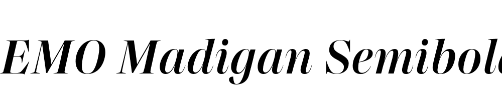 FSP DEMO Madigan Semibold Italic