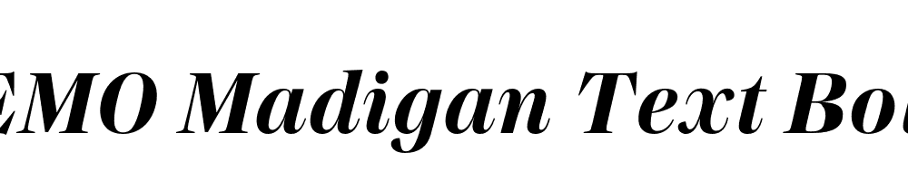 FSP DEMO Madigan Text Bold Italic