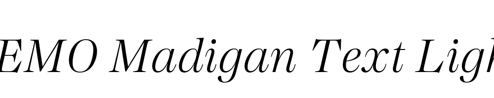 FSP DEMO Madigan Text Light Italic