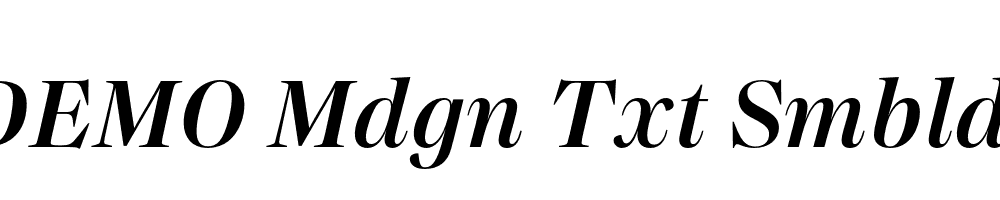 FSP DEMO Mdgn Txt Smbld Italic