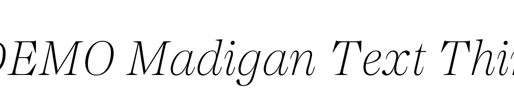 FSP DEMO Madigan Text Thin Italic