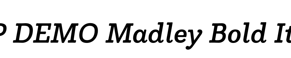 FSP DEMO Madley Bold Italic