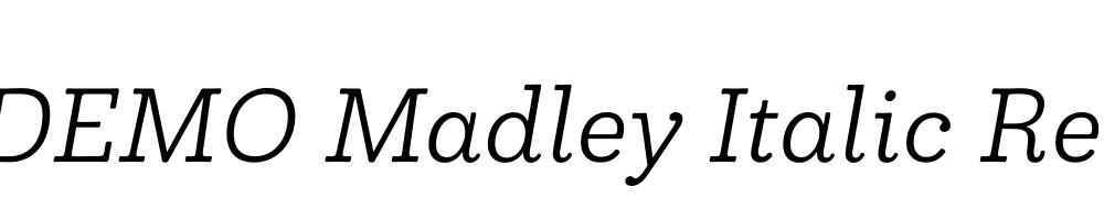 FSP DEMO Madley Italic Regular