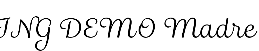  DEMO Madre Script Italic