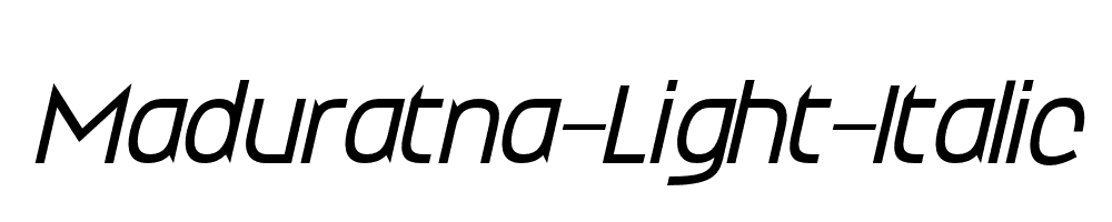 Maduratna-Light-Italic