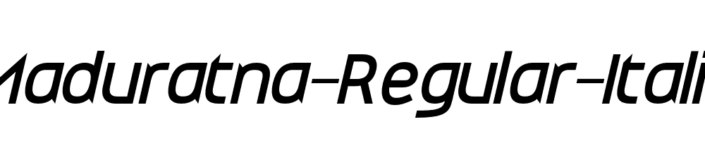 Maduratna-Regular-Italic