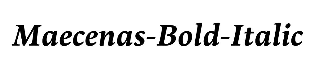 Maecenas-Bold-Italic