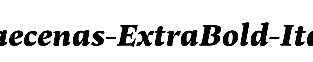 Maecenas-ExtraBold-Italic