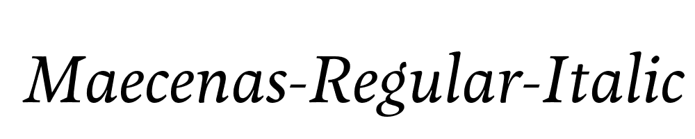 Maecenas-Regular-Italic