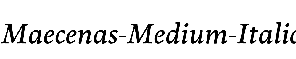 Maecenas-Medium-Italic