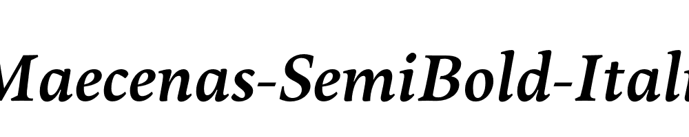 Maecenas-SemiBold-Italic