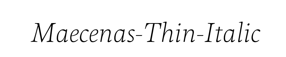 Maecenas-Thin-Italic