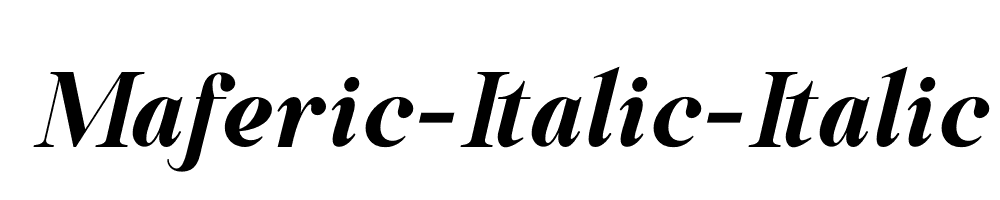 Maferic-Italic-Italic