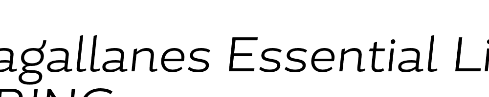  DEMO Magallanes Essential Light Light Italic