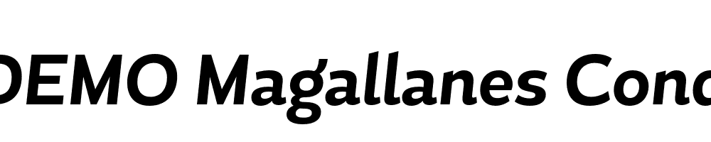  DEMO Magallanes Cond Bold Bold Italic