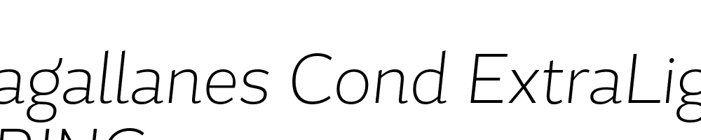  DEMO Magallanes Cond ExtraLight ExtraLight Italic