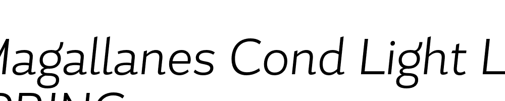  DEMO Magallanes Cond Light Light Italic