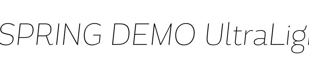  DEMO UltraLight Italic