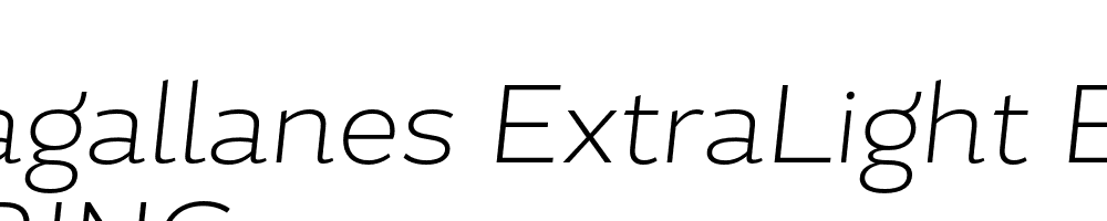  DEMO Magallanes ExtraLight ExtraLight Italic