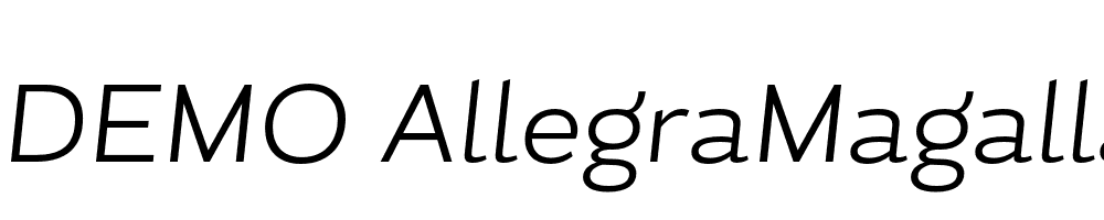  DEMO AllegraMagallanes Light Italic