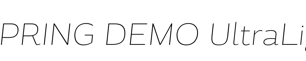  DEMO UltraLight Italic