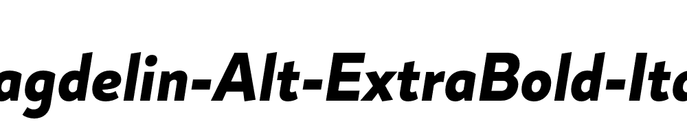 Magdelin-Alt-ExtraBold-Italic