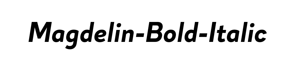 Magdelin-Bold-Italic