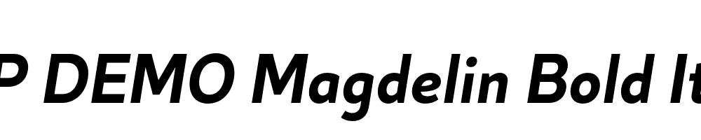 FSP DEMO Magdelin Bold Italic