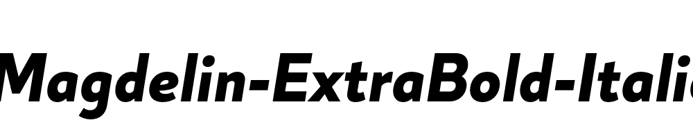 Magdelin-ExtraBold-Italic