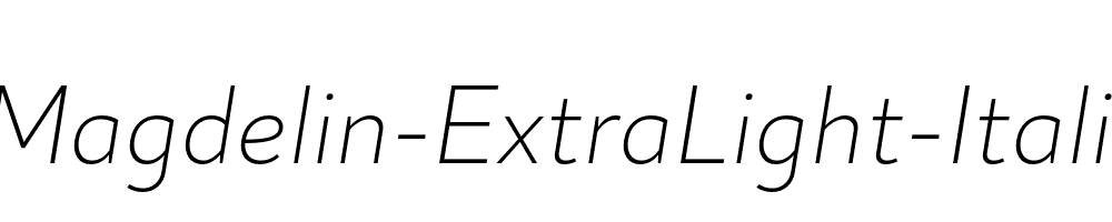 Magdelin-ExtraLight-Italic